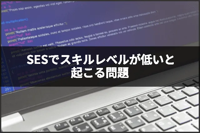 SESでスキルレベルが低いと起こる問題