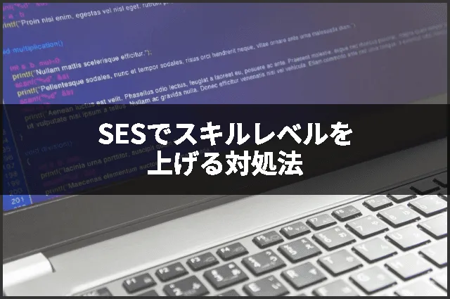 SESでスキルレベルを上げる対処法