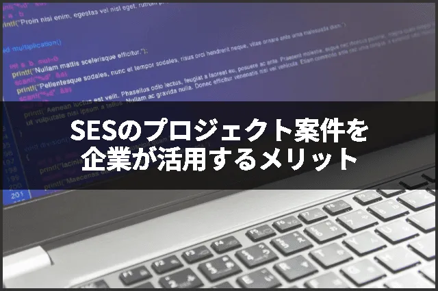 SESのプロジェクト案件を企業が活用するメリット