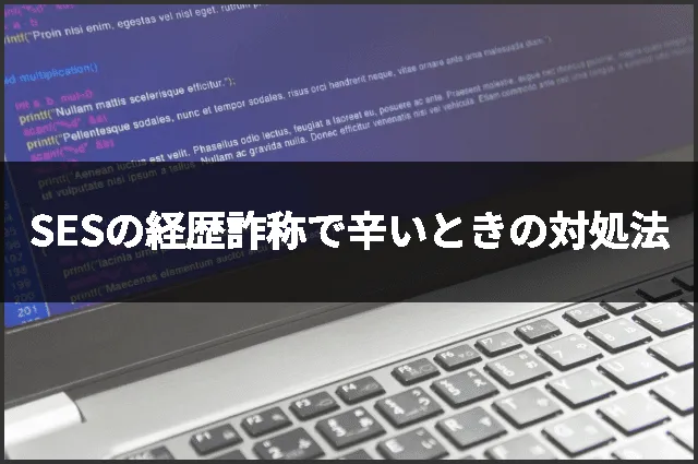 SESの経歴詐称で辛いときの対処法