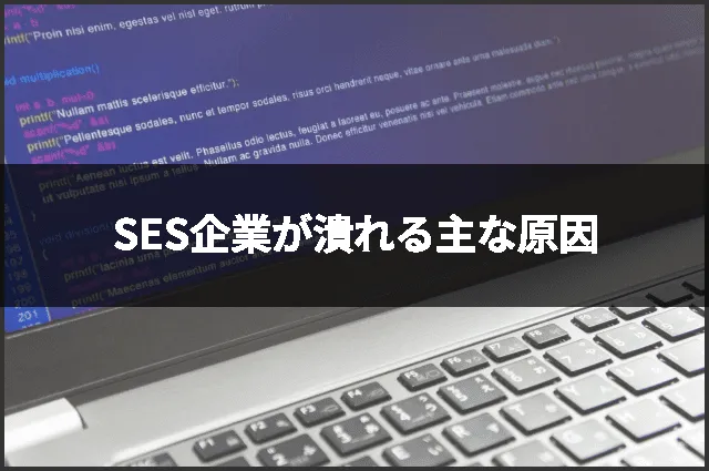 SES企業が潰れる主な原因