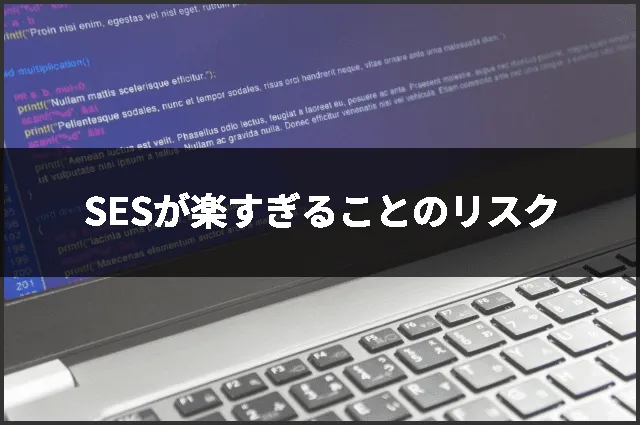 SESが楽すぎることのリスク