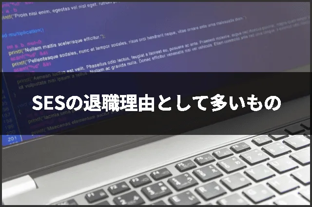 SESの退職理由として多いもの